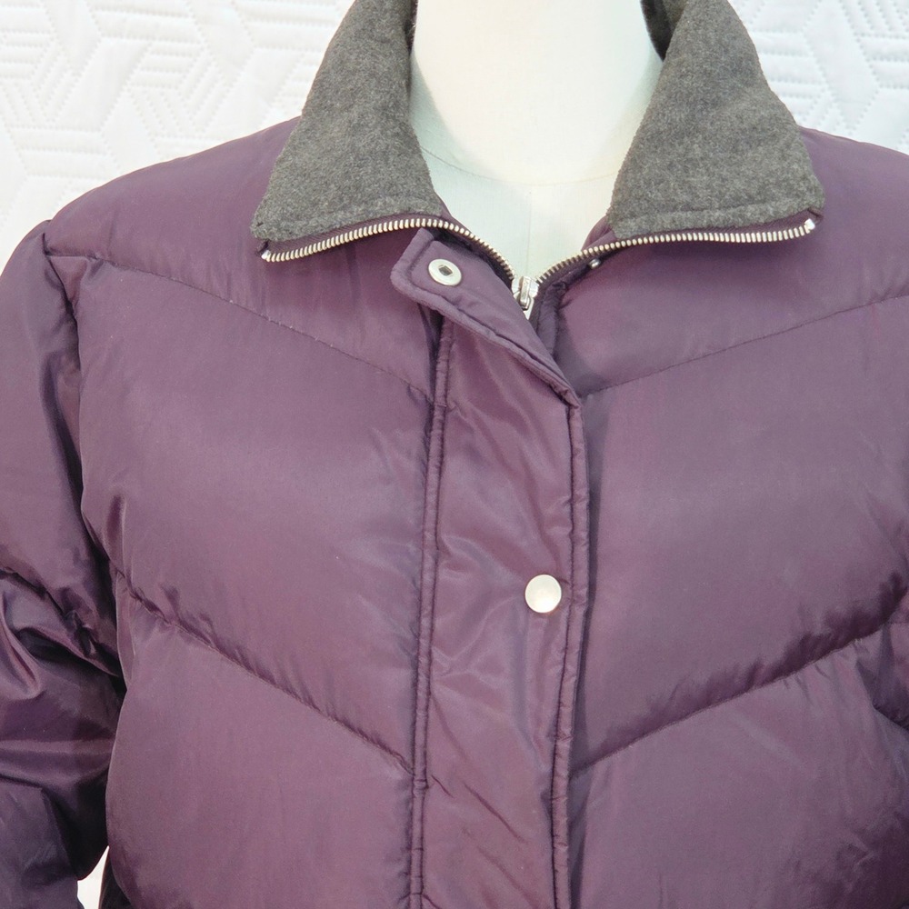 Colebrook & Co Puffer Coat Womens Purple Quilted‎ Duck Down fill Warm Outdoors M - Picture 2 of 15